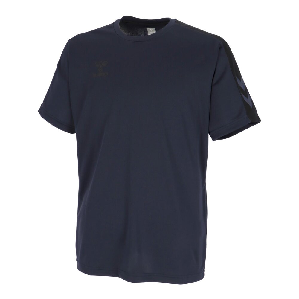ヒュンメル つめたTシャツ メンズ 半袖 インディゴネイビー 接触冷感 吸汗速乾 HAP1223-71