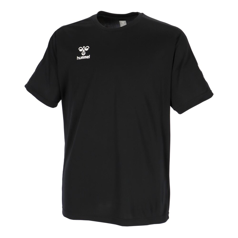 ヒュンメル つめたTシャツ メンズ 半袖 ブラック 接触冷感 吸汗速乾 HAP1223-90