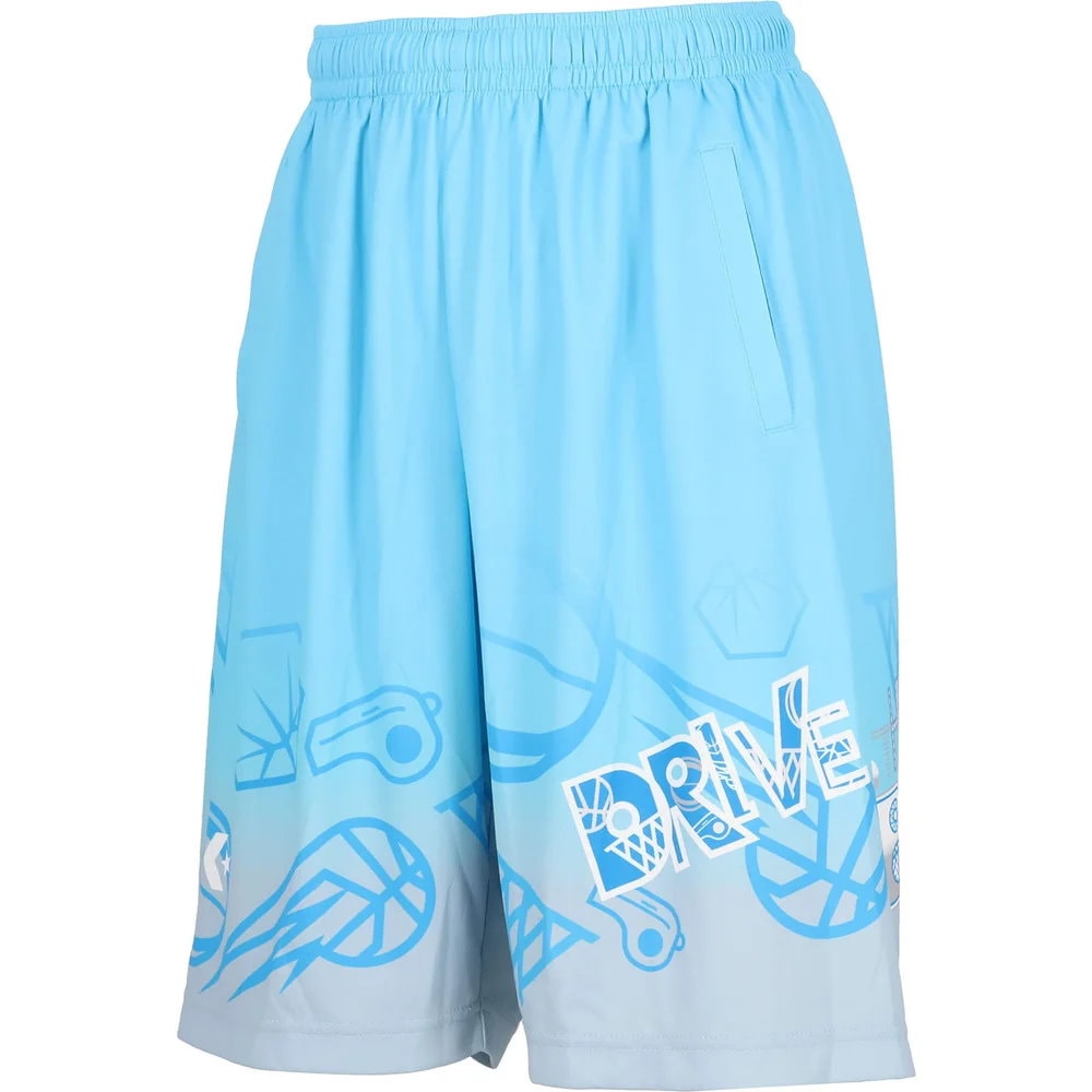 コンバース プラクティスパンツ ジュニア バスケットボール 吸汗 速乾 ハーフパンツ スカイブルー CB451856-2200|トレーニングウエアZONE