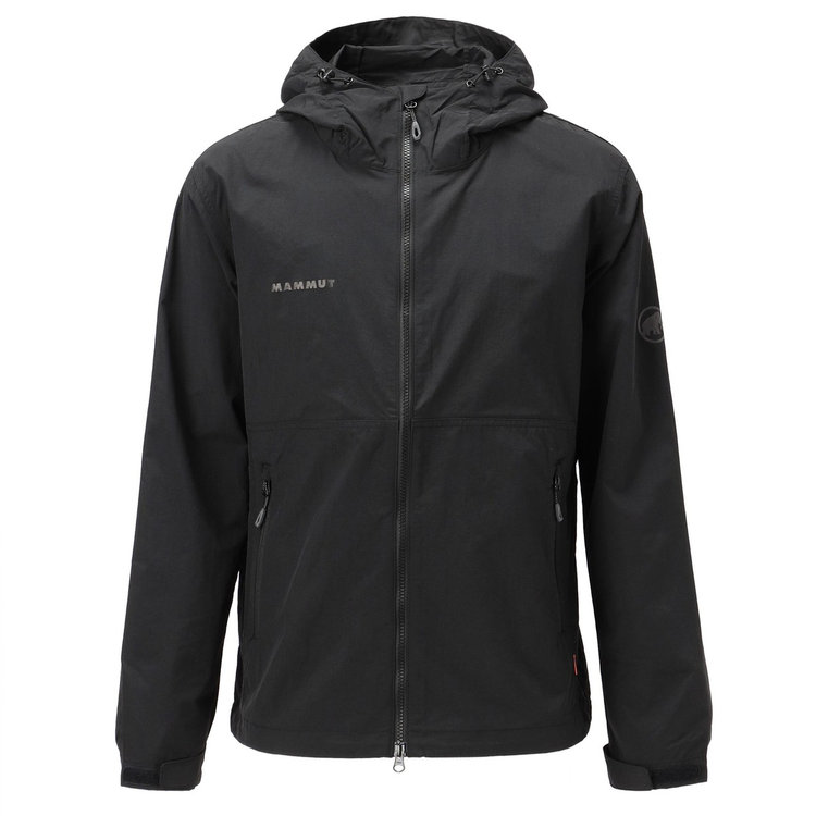 マムート ハイキング ウィンドブレーカー フーデッド ジャケット アジアンフィット メンズ ブラック  1012-00391-0001|アウトドアZONE