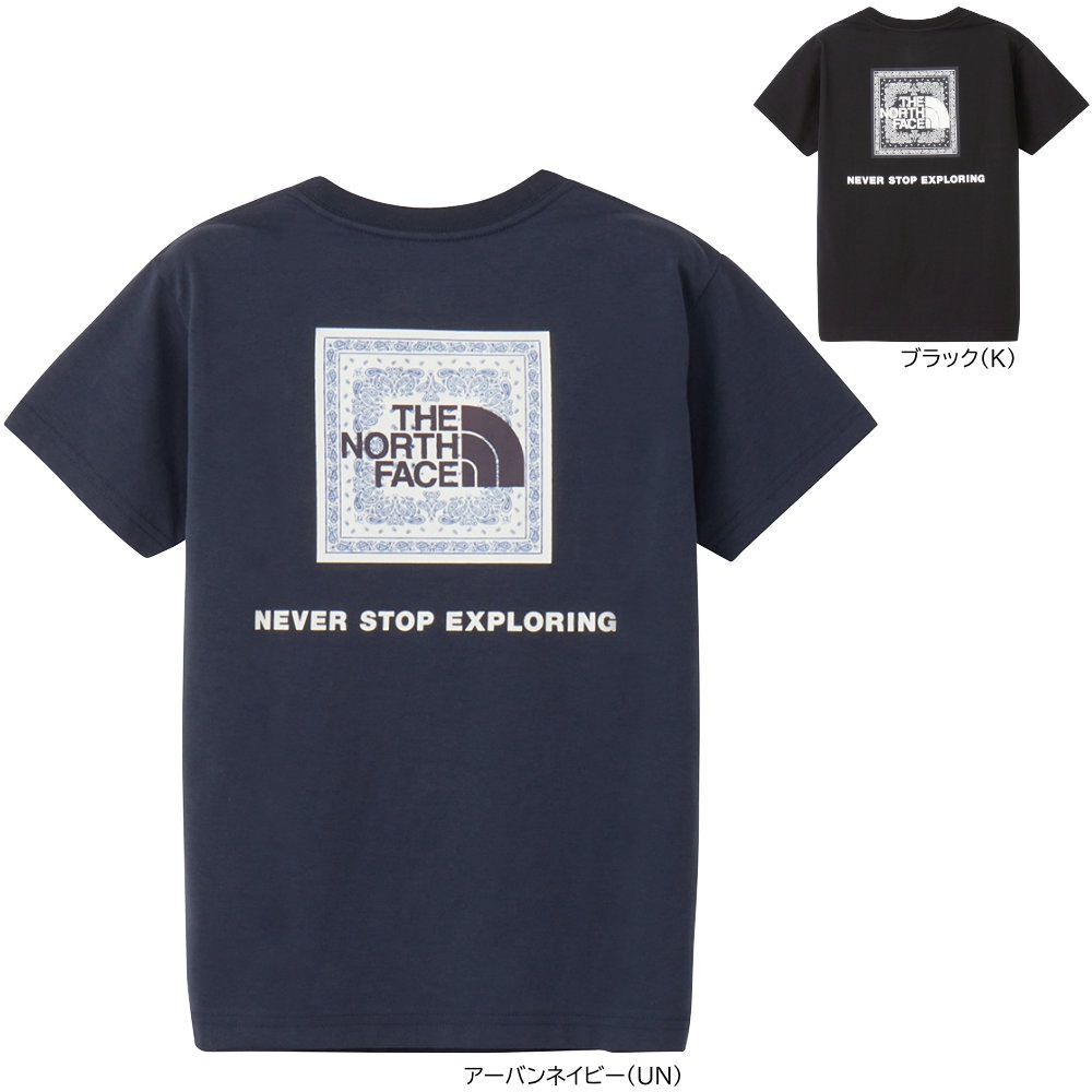 ザ・ノース・フェイス キッズ Tシャツ 半袖 ショートスリーブバンダナスクェアロゴティー NTJ32546|アウトドアZONE