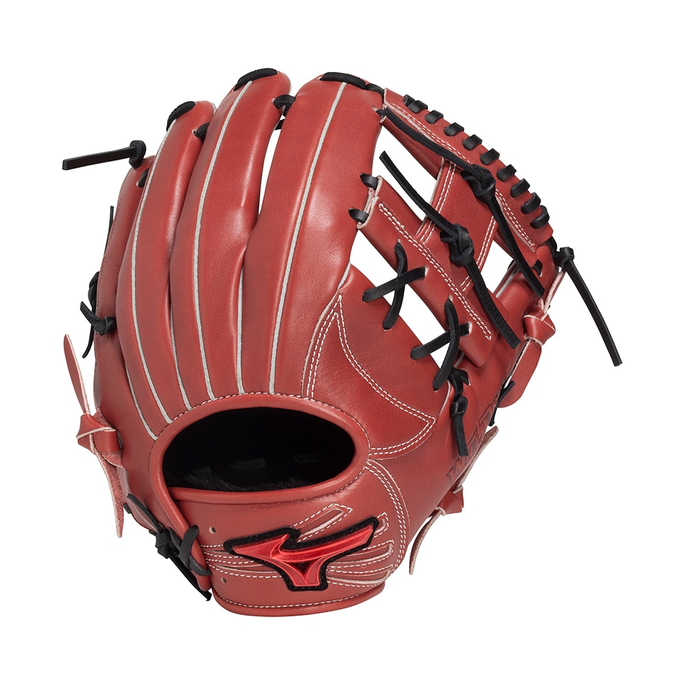 2025年秋冬 新作 ミズノ 一般軟式グローブ 内野手向け 右投げ 軟式野球 ウィルドライブ レッド IBE 1AJGR33513-6609|野球ZONE