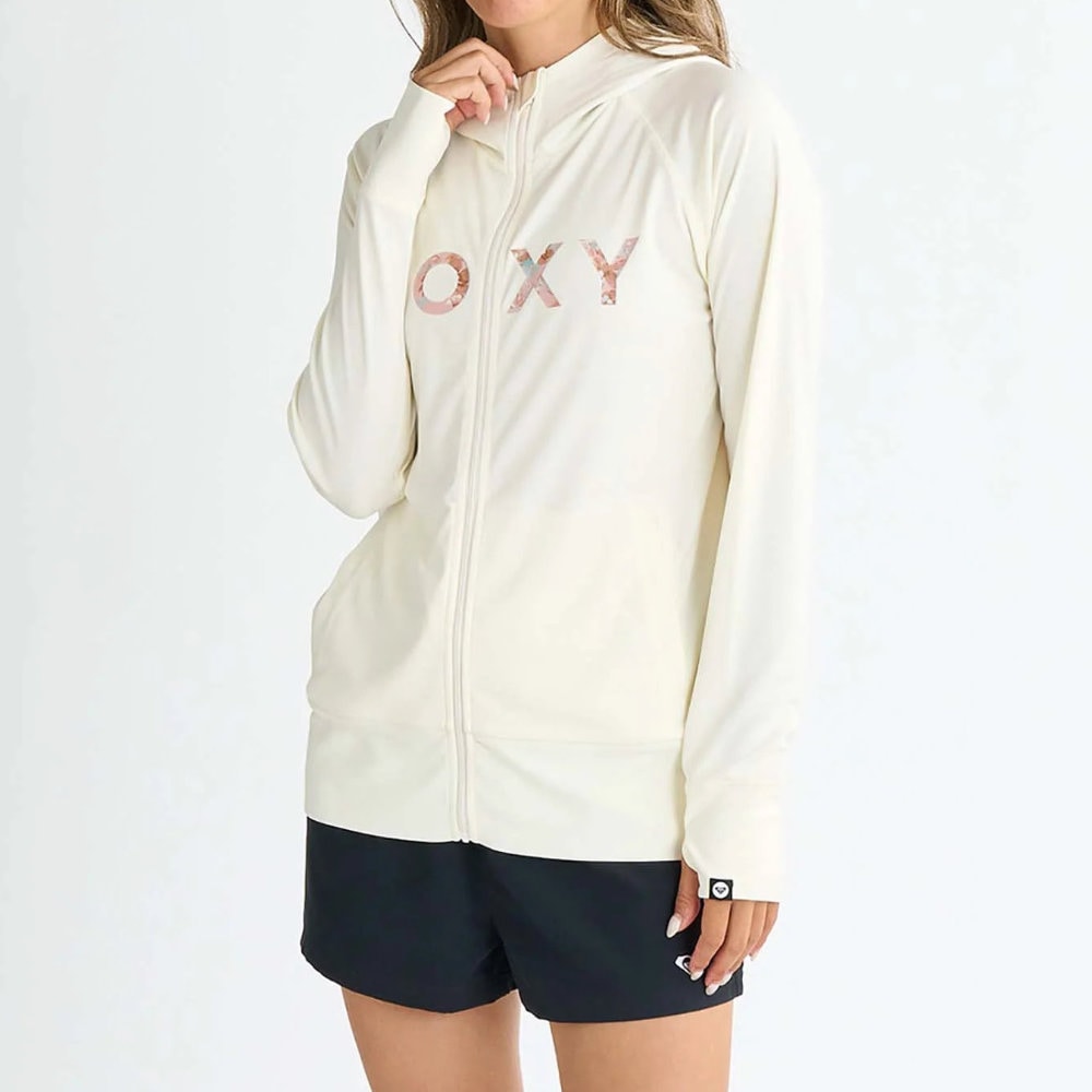 ROXY ロキシー ラッシュガード ラッシュパーカー レディース Roxy ARTSY FLORAL LOGO PARKA RLY251041-OWT|スイム&マリンZONE