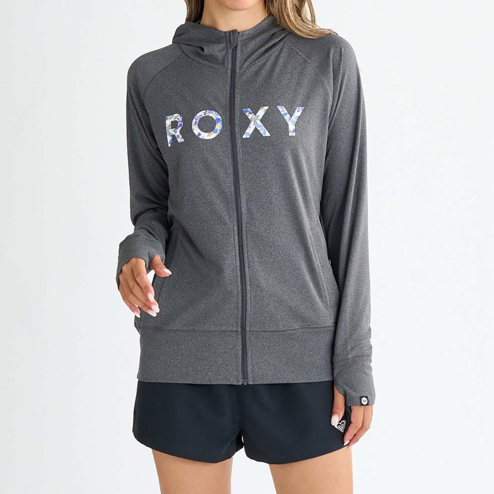 ROXY ロキシー ラッシュガード ラッシュパーカー レディース Roxy ARTSY FLORAL LOGO PARKA RLY251041-CHA|スイム&マリンZONE