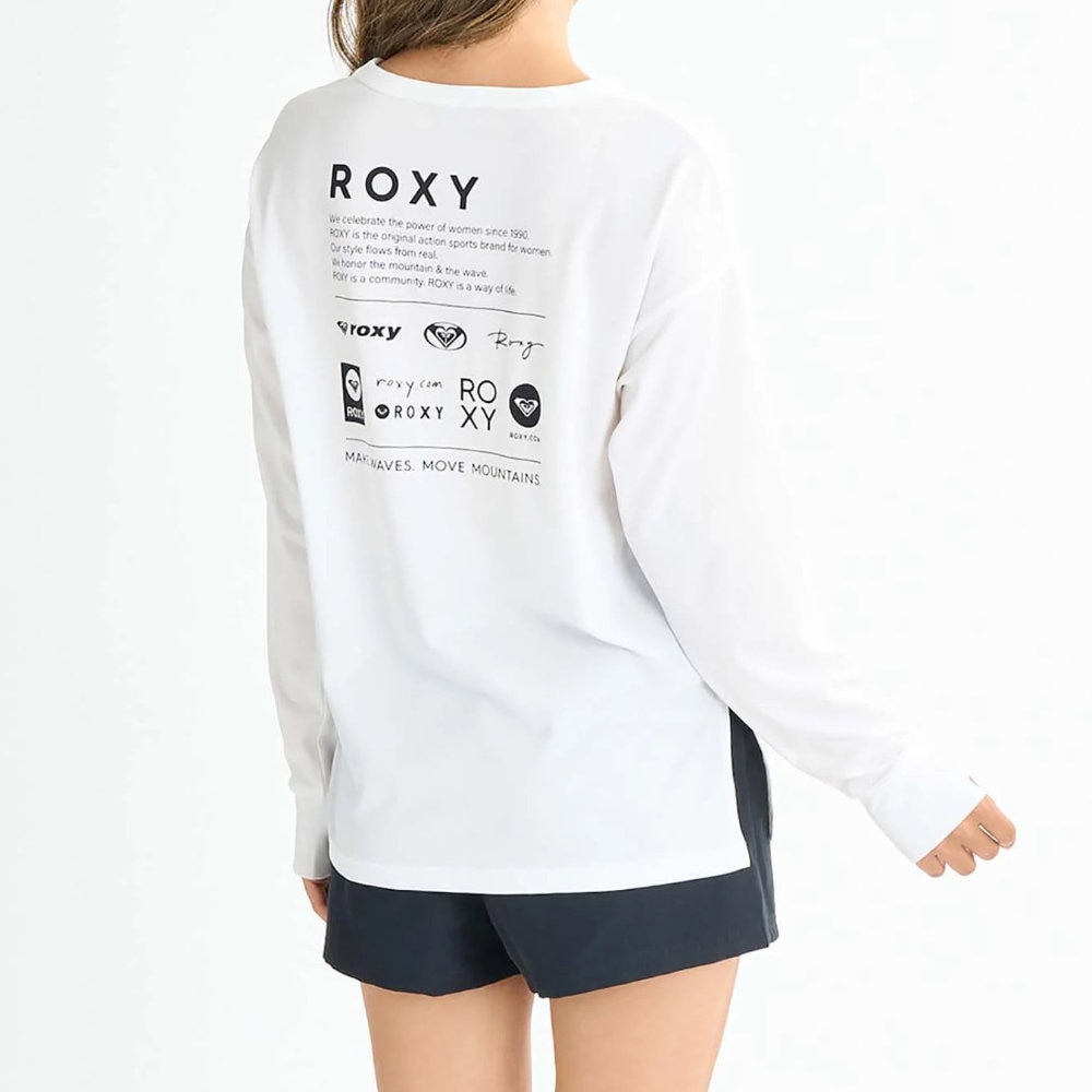 ROXY ロキシー ラッシュガード ラッシュTシャツ 長袖 レディース Roxy HISTORICAL LOGO RLY251036-WHT|スイム&マリンZONE