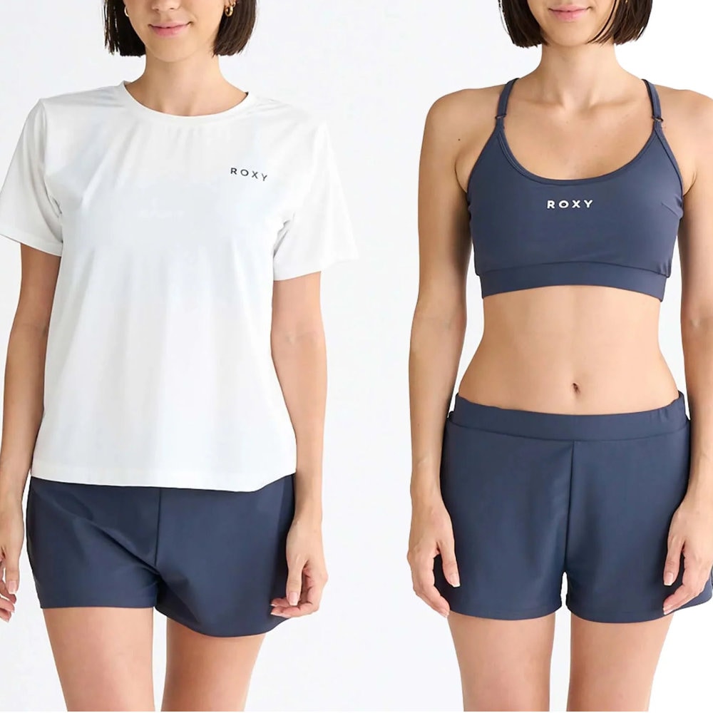 ROXY ロキシー ラッシュTシャツ付き 水着 レディース Roxy ROXY STEP RSW251002-NVY|スイム&マリンZONE