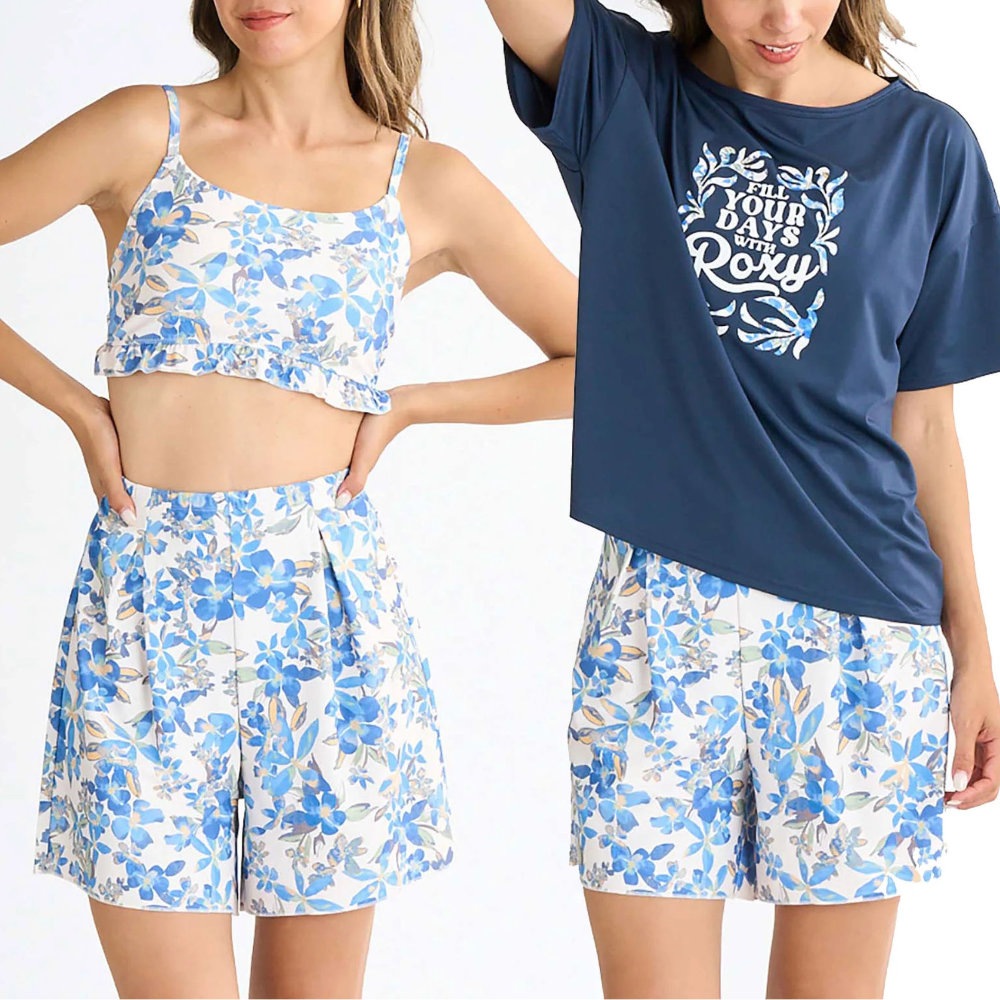 ROXY �������� ��å���T������դ� ���� ��ǥ����� Roxy ARTSY FLORAL RSW251010-BLU