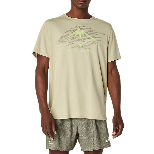 アシックス FUJITRAIL ロゴ 半袖シャツ メンズ フジトレイル トレイルランニング ウェア Tシャツ 2011D390-300|トレーニングウエアZONE