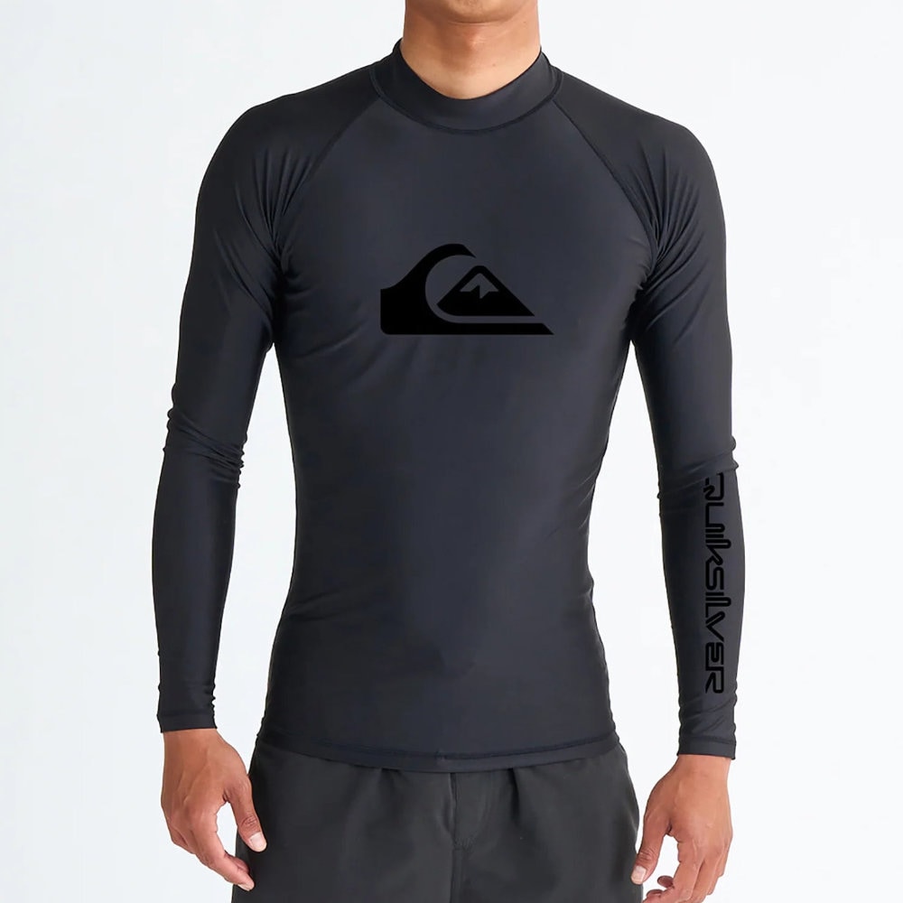 クイックシルバー ラッシュガード メンズ 長袖 Quiksilver ALL TIME LR QLY251001-BLK2|スイム&マリンZONE
