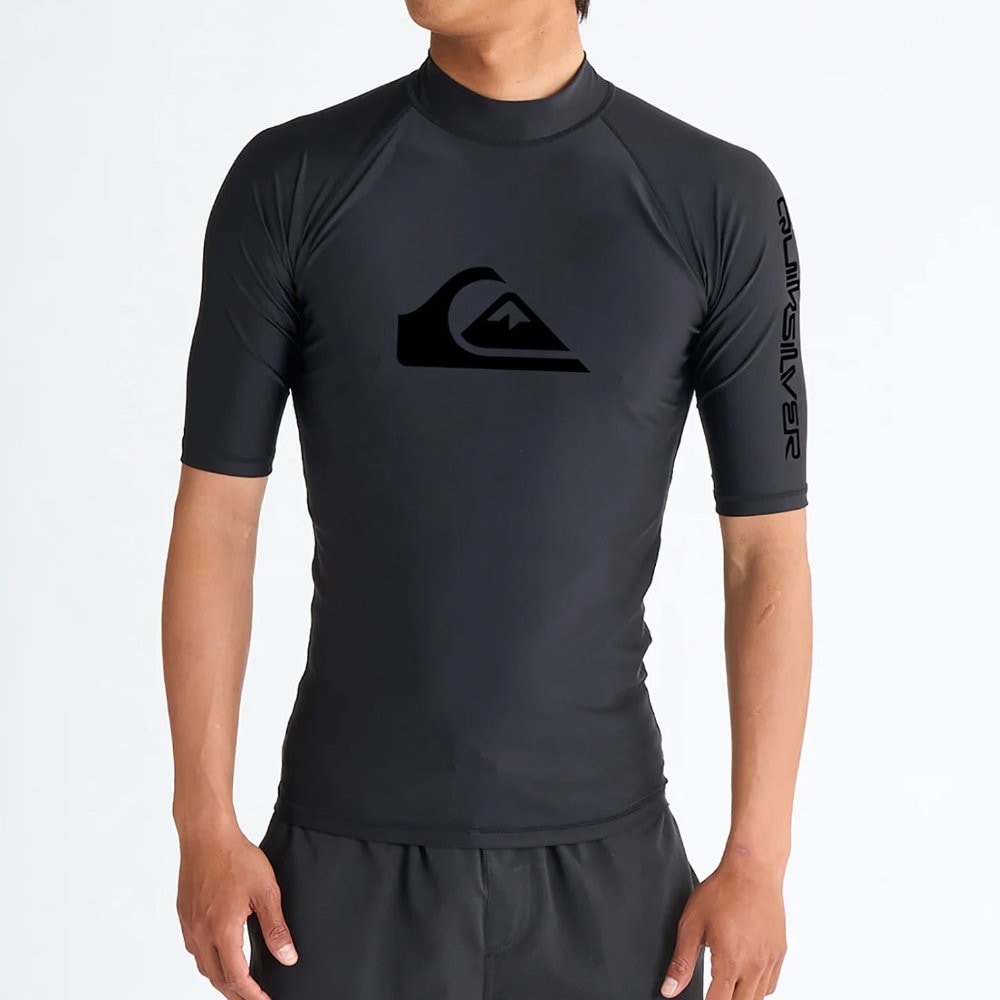 クイックシルバー ラッシュガード メンズ 半袖 Quiksilver ALL TIME SR QLY251002-BLK2|スイム&マリンZONE