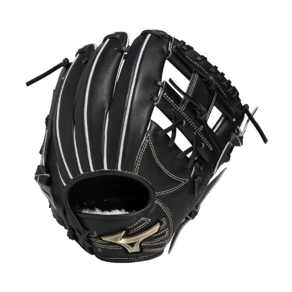 2025年秋冬 新作 ミズノ 一般軟式グローブ グローバルエリート 内野手用 右投げ 軟式野球 ブラック Hselection SIGNA 1AJGR33403-09|野球ZONE