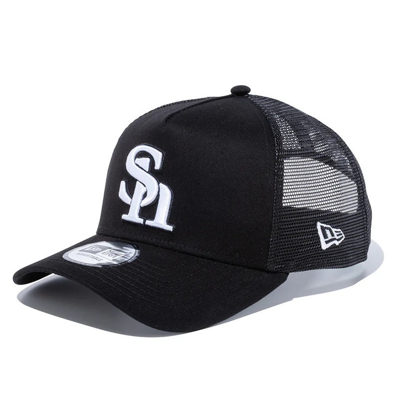 NEW ERA ニューエラ メッシュキャップ 9FORTY A-Frame トラッカー 福岡ソフトバンクホークス ブラック 14524975|キャップZONE