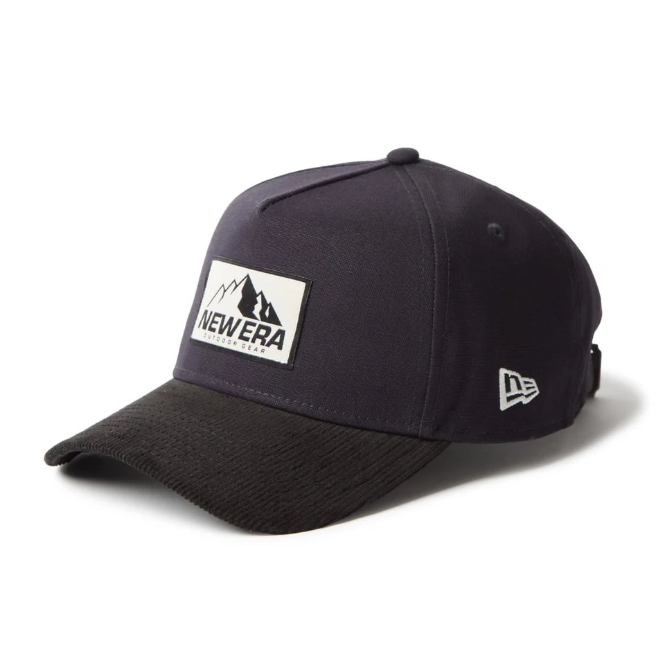 NEW ERA ニューエラ キャップ 9FORTY A-Frame Duck Canvas ネイビー ブラックコーデュロイバイザー 14668954|キャップZONE