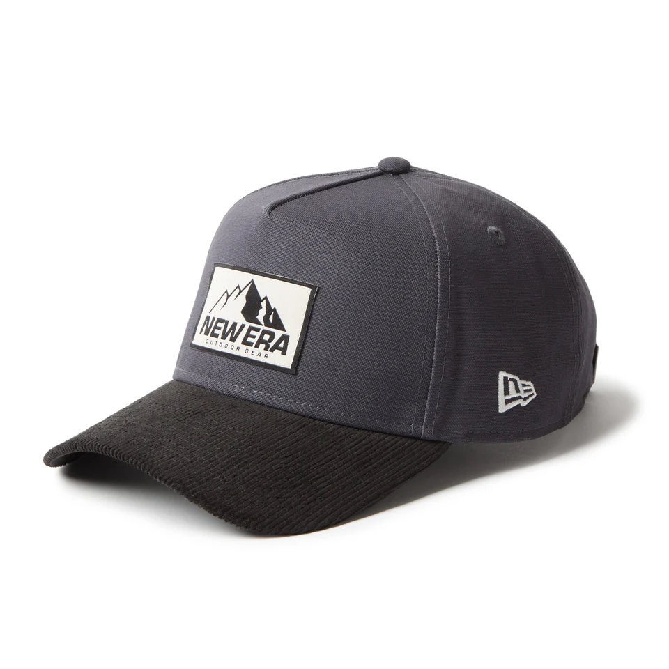 NEW ERA ニューエラ キャップ  9FORTY A-Frame Duck Canvas グラファイト ブラックコーデュロイバイザー 14668956|キャップZONE
