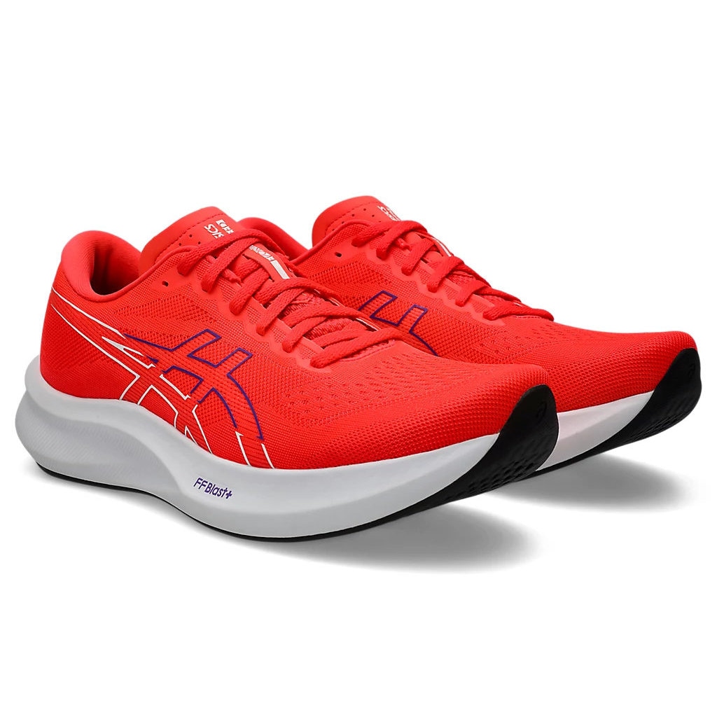 アシックス エボライドスピード 3 ワイド メンズ ランニングシューズ フラッシュレッド/エドパープル 1011B968-600|ランニングシューズZONE