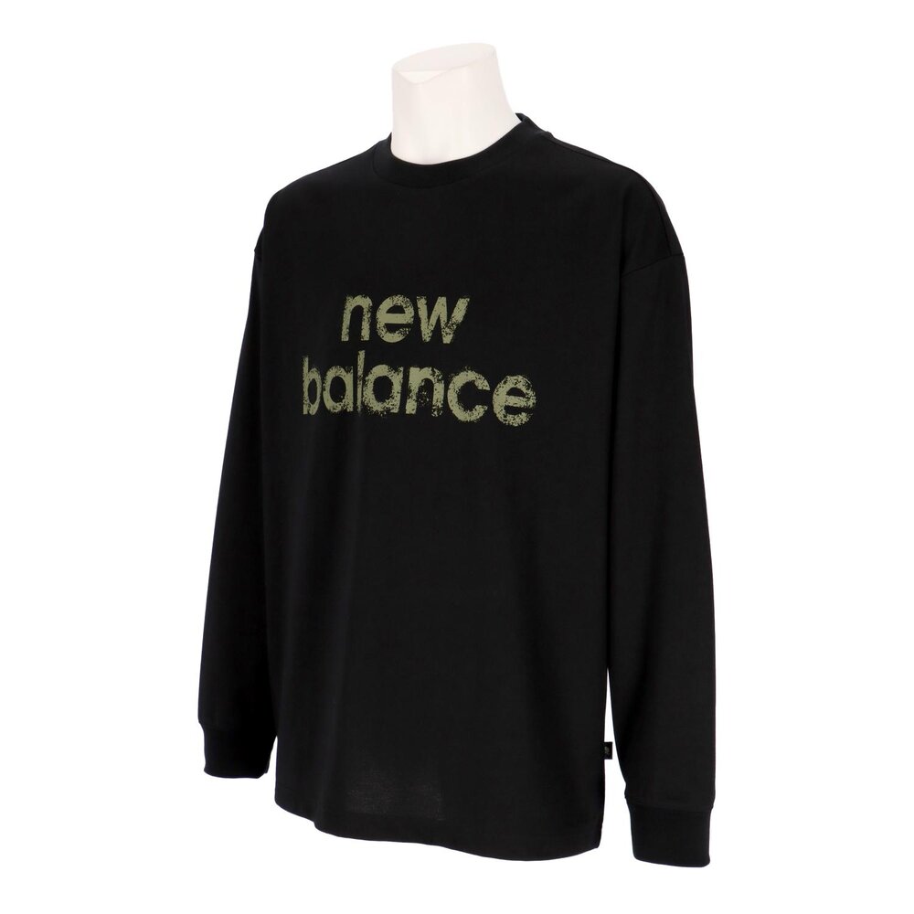ニューバランス 長袖Tシャツ メンズ ロングスリーブ Tシャツ ブラック AMT53172-BK|トレーニングウエアZONE