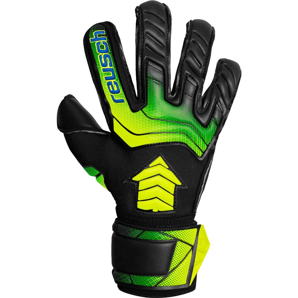 REUSCH ロイシュ キーパーグローブ アトラクト AB1 ゴールドX サッカー キーパー手袋 ブラック/セイフティイエロー 5560964-7052