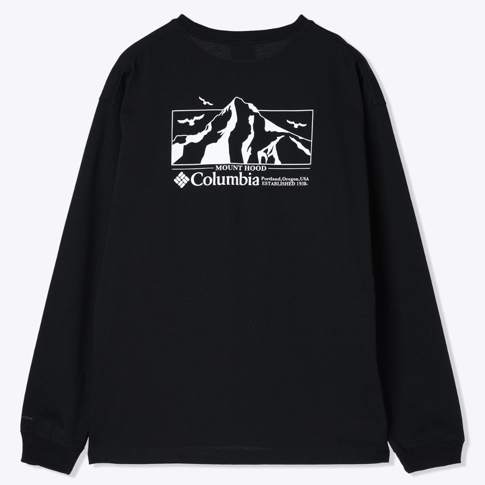 コロンビア 長袖Tシャツ メンズ ロマビスタグラフィックロングスリーブティー ブラック PM0764-010|アウトドアZONE