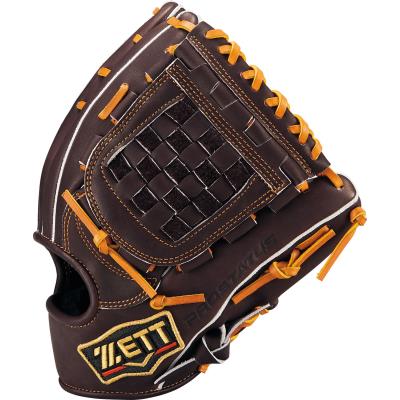 ゼット 一般軟式グラブ プロステイタス 源田選手タイプ 二塁手・遊撃手用 右投げ 軟式野球グローブ ブラウン/オークブラウン BRGB30564G-3736-LH|野球ZONE
