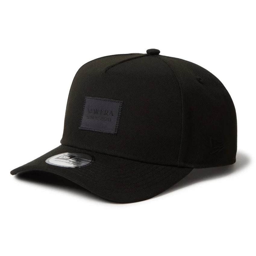 NEW ERA ニューエラ キャップ 9FORTY A-Frame Black Woven Patch ブラック 14667865|キャップZONE