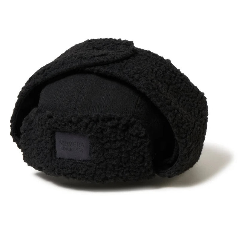 NEW ERA ニューエラ フライトキャップ トラッパー Black Woven Patch ブラック 14667619|キャップZONE