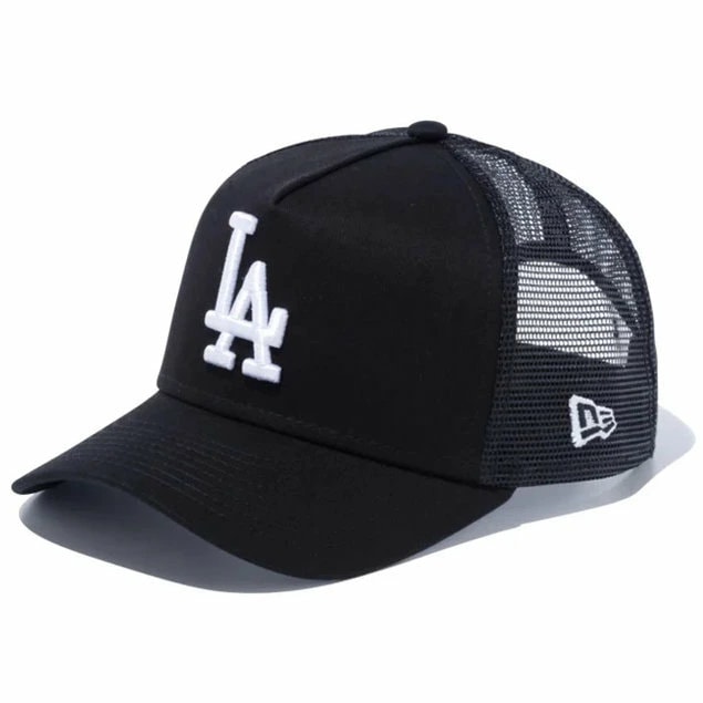 NEW ERA ニューエラ メッシュキャップ キッズ Youth 9FORTY A-Frame トラッカー ロサンゼルス・ドジャース ブラック × ホワイト 14524513|キャップZONE