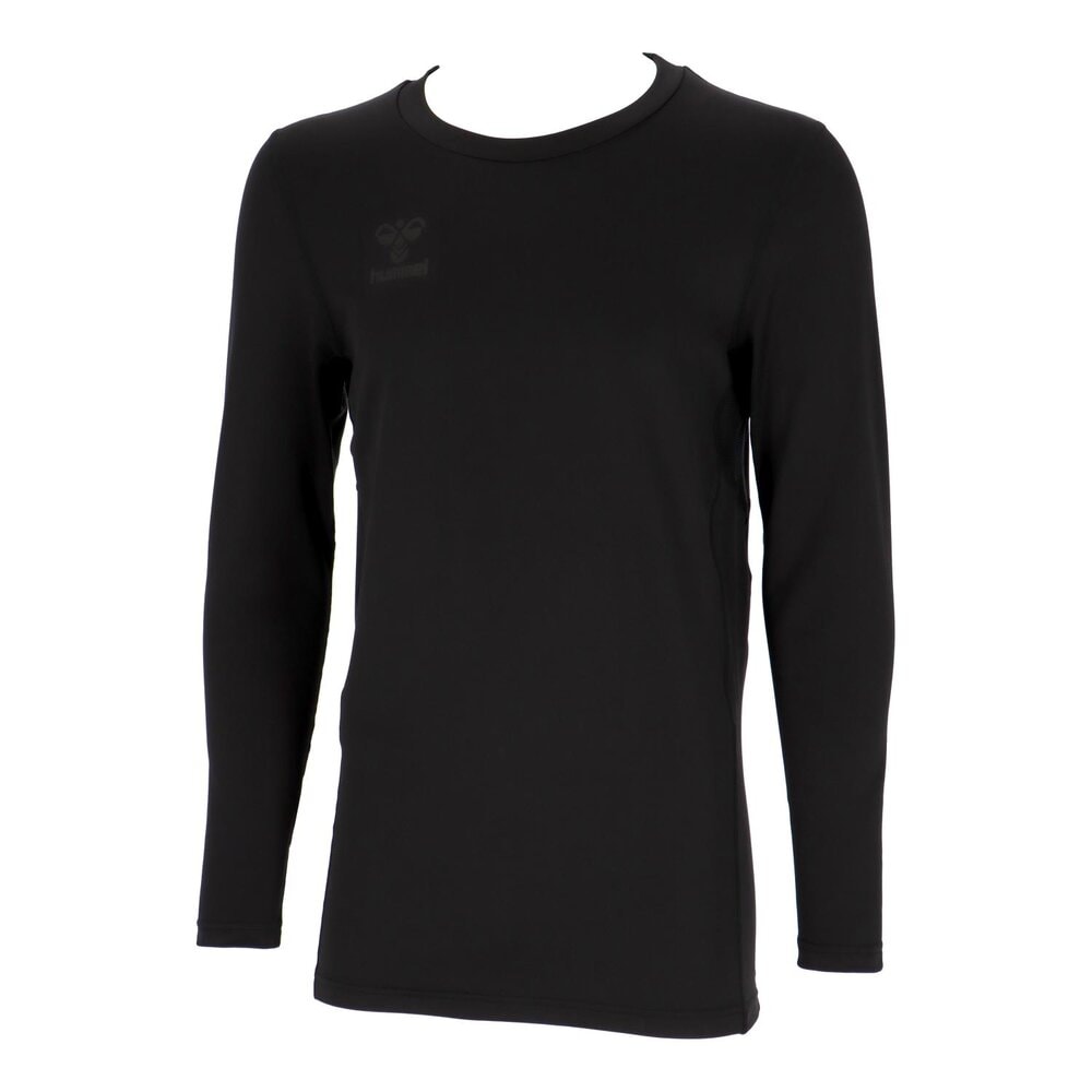 ヒュンメル インナーシャツ メンズ 保温 冬用 吸汗速乾 ブラック あったか丸首インナーシャツ HAP5164C-90|トレーニングウエアZONE