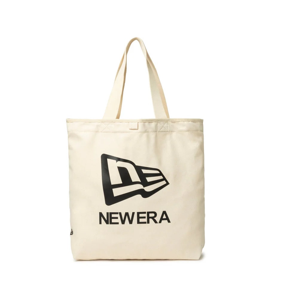 ニューエラ トートバッグ NEW ERA ライトトートバッグ 14L フラッグロゴ アイボリー×ブラック 14521353