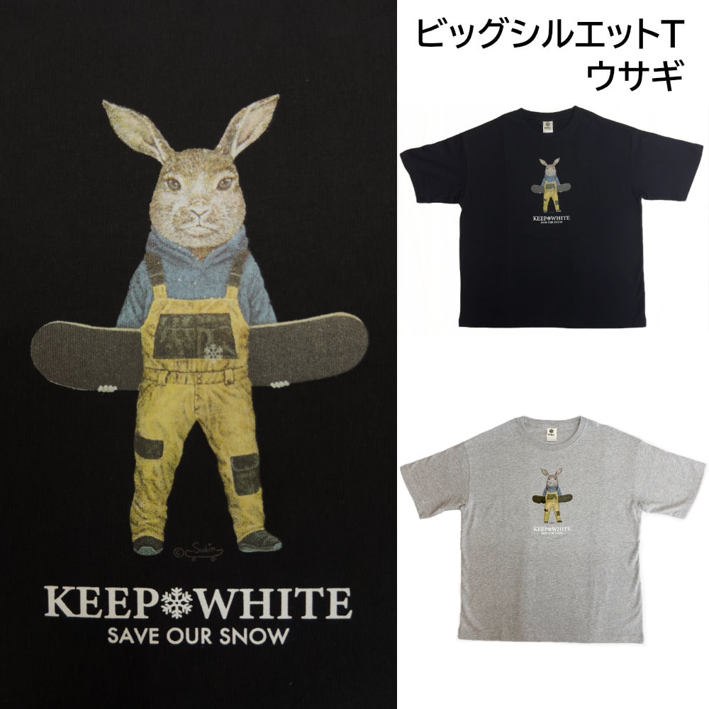 KEEP WHITE キープホワイト ウサギTシャツ スノーボード メンズ レディース 半袖|スノーボード ZONE
