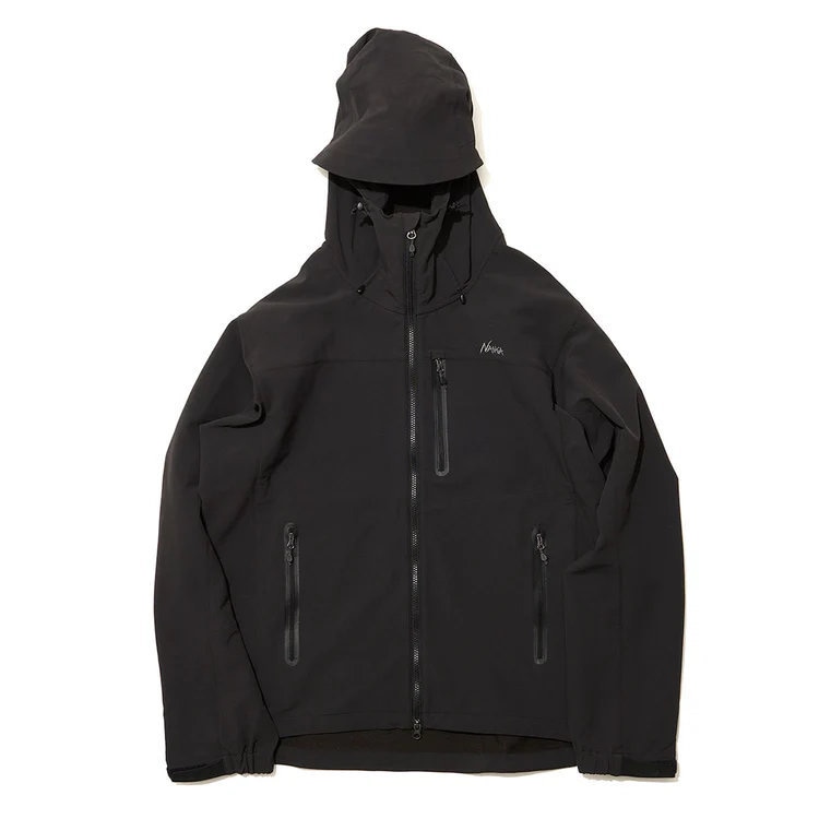 ナンガ ソフトシェル ストレッチジャケット メンズ ブラック NW2341-1D504-BLK|アウトドアZONE