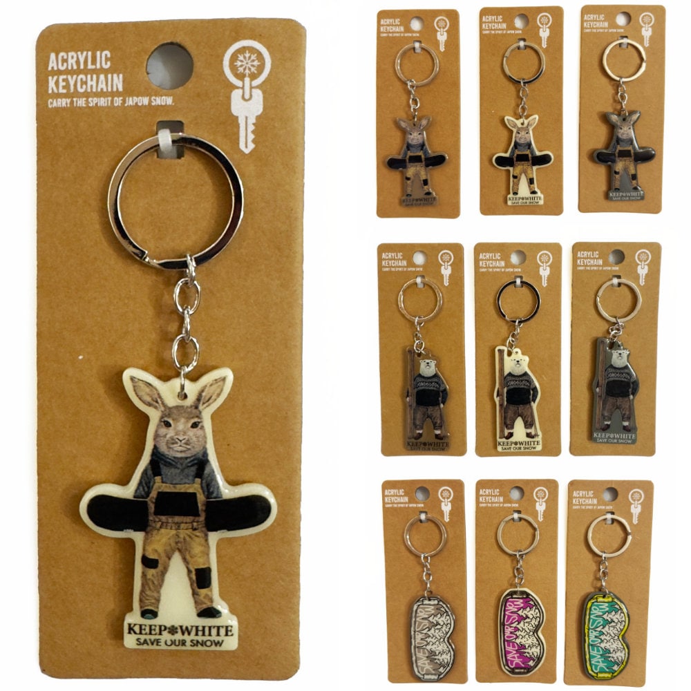 KEEP WHITE キープホワイト アクリルキーホルダー|スノーボード ZONE