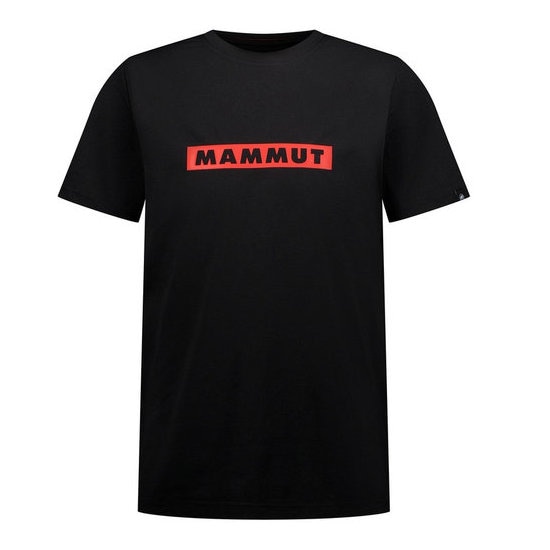 マムート Tシャツ メンズ 半袖 QD ロゴ プリント Tシャツ アジアンフィット black-mammut red PRT2 1017-02012-00778