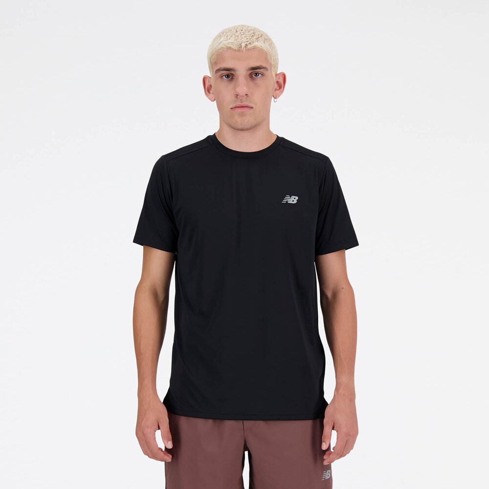 ニューバランス Tシャツ メンズ 半袖 Sport Essentials ランショートスリーブTシャツ MT41222-BK