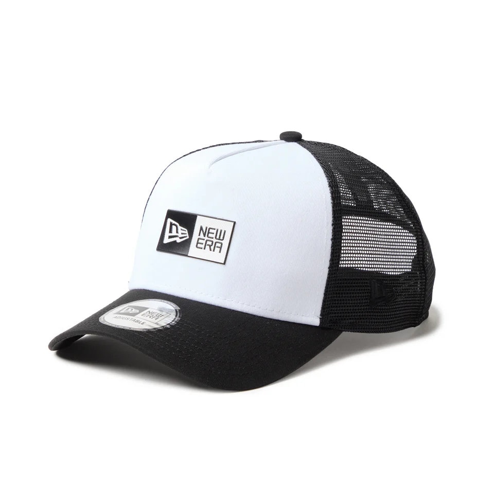 NEW ERA ニューエラ キャップ 9FORTY A-Frame トラッカー Box Logo オプティックホワイト/ブラック 14744867
