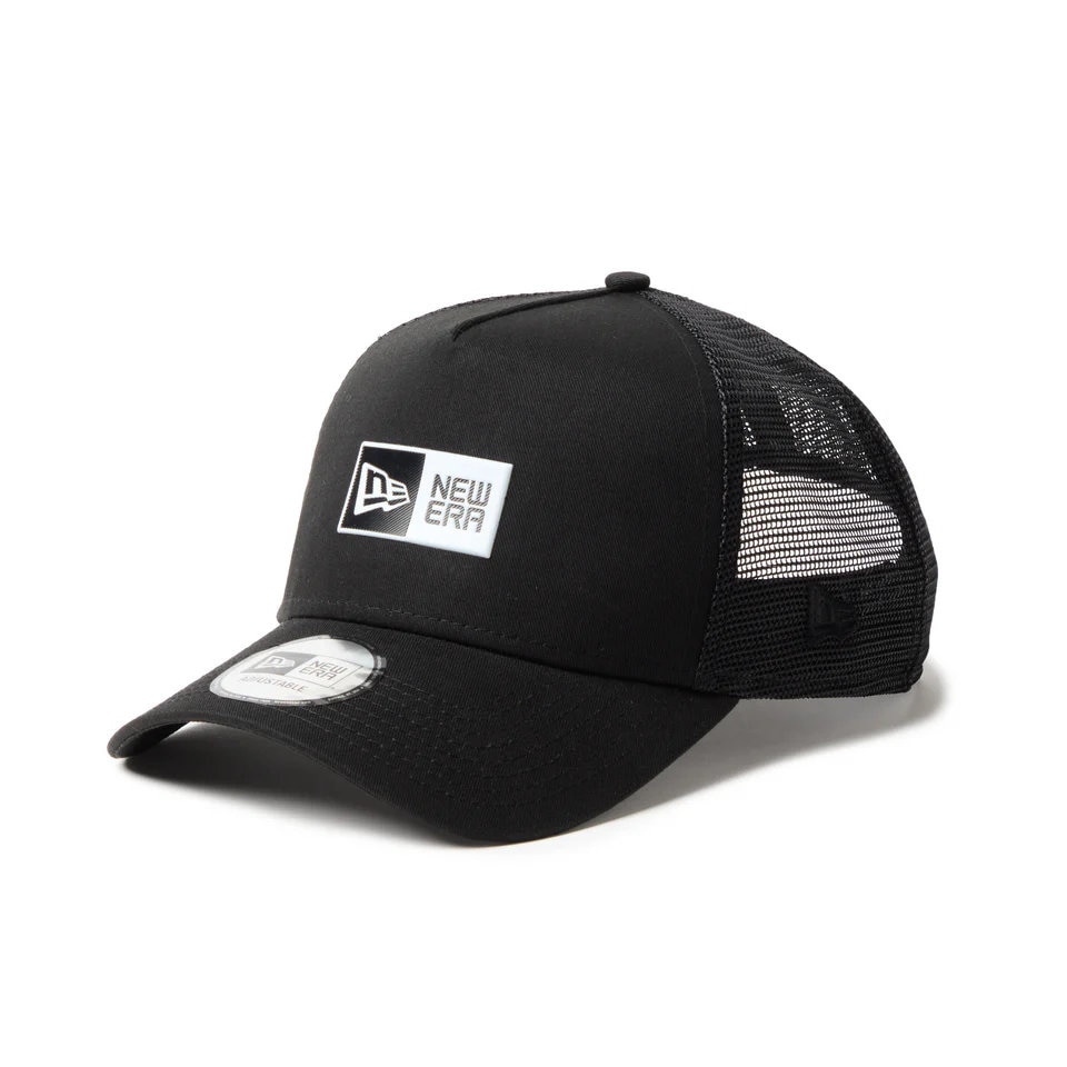NEW ERA ニューエラ キャップ 9FORTY A-Frame トラッカー Box Logo ブラック 14744870