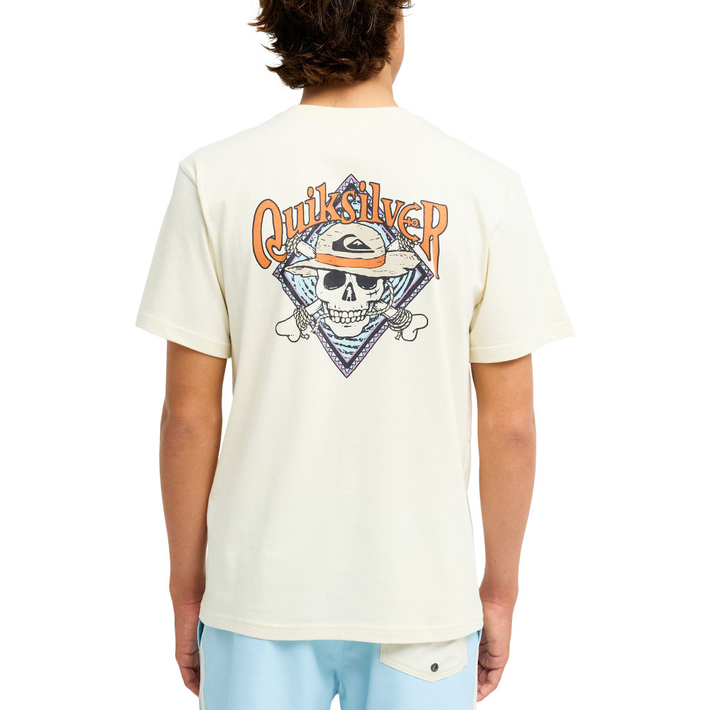 ワンピース×クイックシルバー コラボ Tシャツ メンズ 半袖 OPQS PIRATES ISLAND SS EQYZT08508-BWT