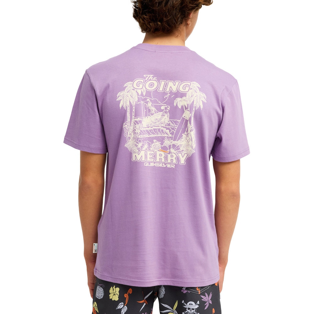 ワンピース×クイックシルバー コラボ Tシャツ メンズ 半袖 OPQS MERRY SS EQYZT08510-PLA0