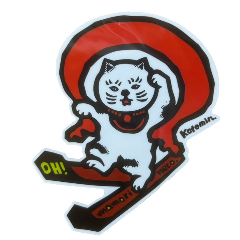 ステッカー OH!mamorineco おまもりねこ 風神