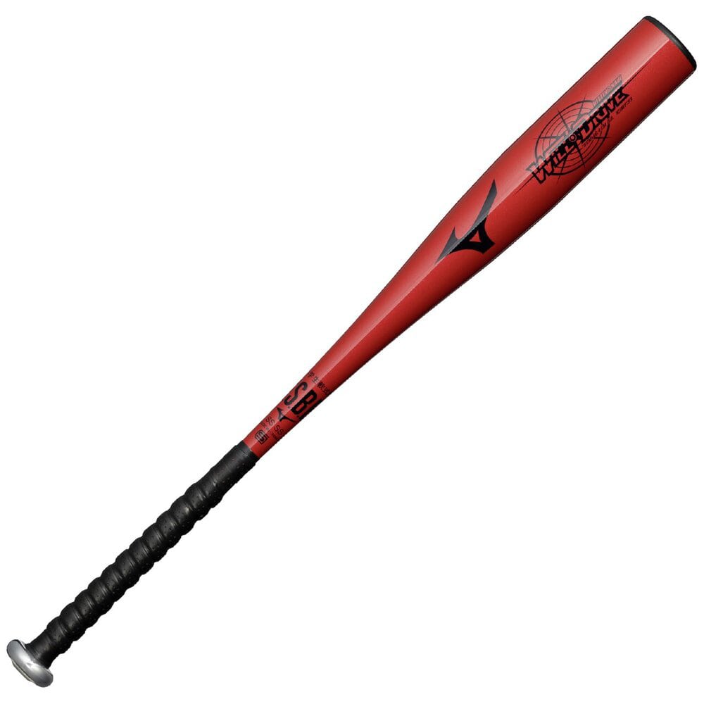 ミズノ 少年軟式バット トップバランス 76cm ウィルドライブ レッド×ヒッティングナビ 少年野球 1CJMY19376-62