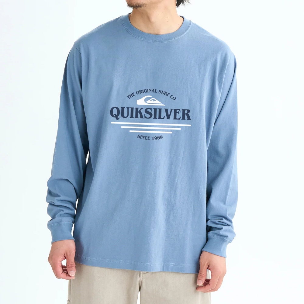 クイックシルバー 長袖Tシャツ メンズ 綿100% TYPE LINE LT QLT254005-BLU