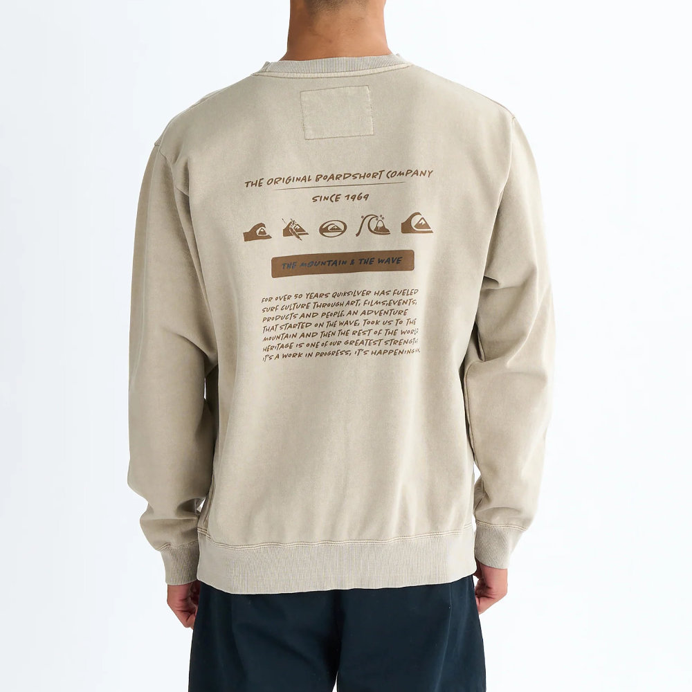 クイックシルバー トレーナー クルーネック メンズ スウェット PG HISTORY SWEAT CREW QPO254010-BGE