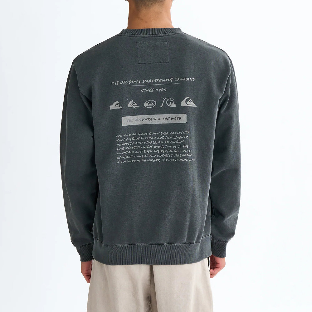クイックシルバー トレーナー クルーネック メンズ スウェット PG HISTORY SWEAT CREW QPO254010-BLK