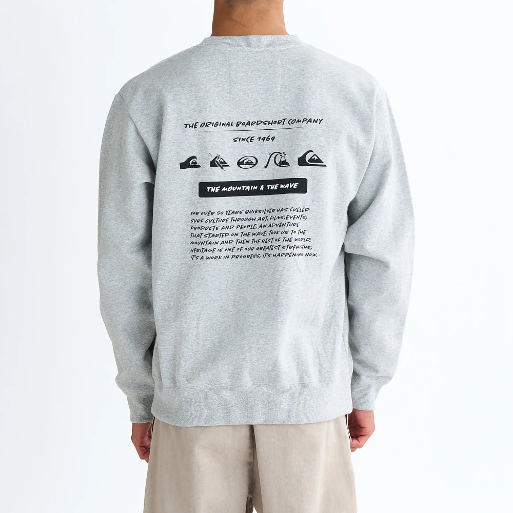 クイックシルバー トレーナー クルーネック メンズ スウェット PG HISTORY SWEAT CREW QPO254010-HTR
