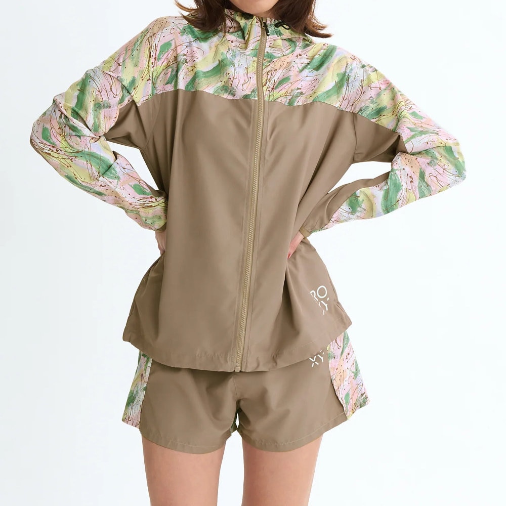 ロキシー フィットネス ジャケット レディース 撥水加工 HAVE A GREAT DAY JACKET RJK254517-BRN