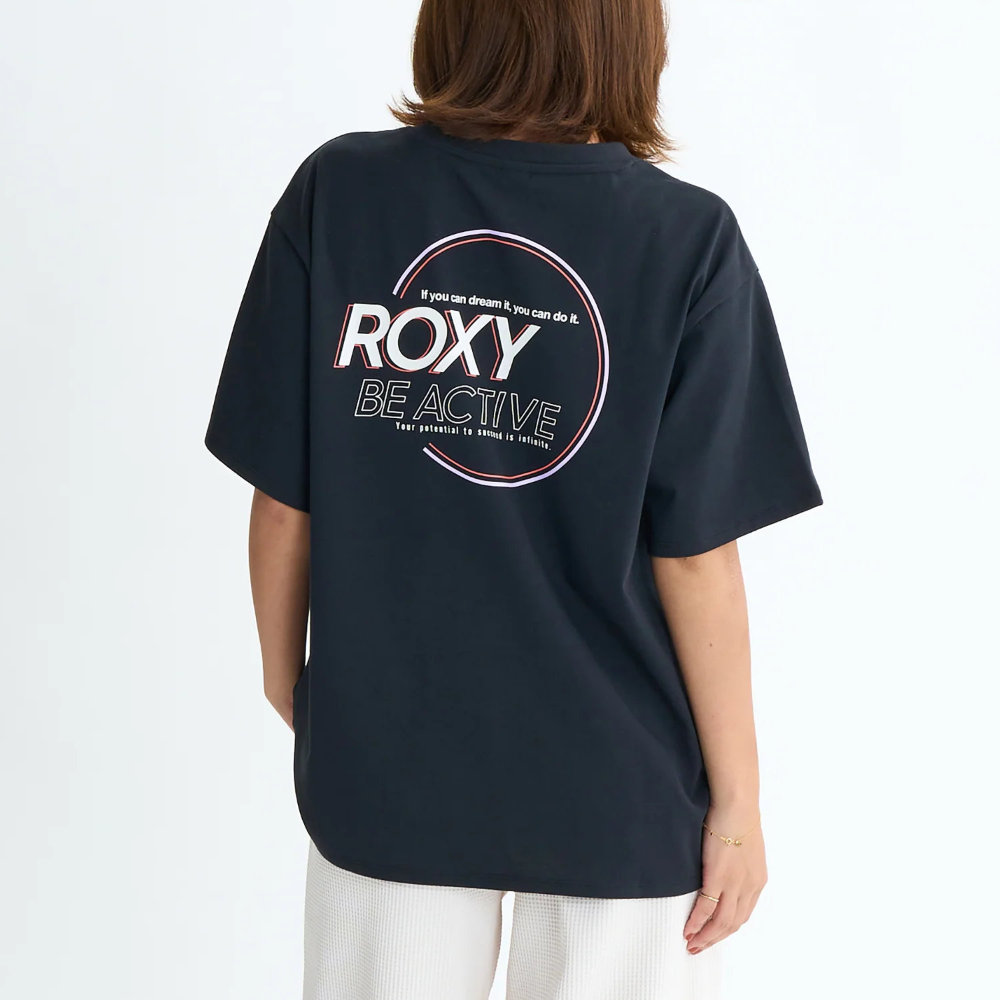 ロキシー 半袖Tシャツ レディース 速乾 UVカット BE ACTIVE TEE RST254516-BLK
