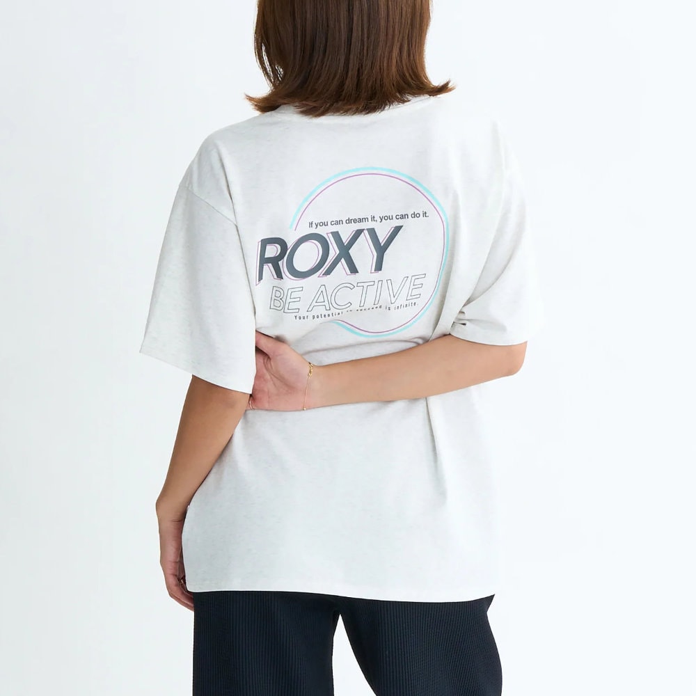 ロキシー 半袖Tシャツ レディース 速乾 UVカット BE ACTIVE TEE RST254516-LGY