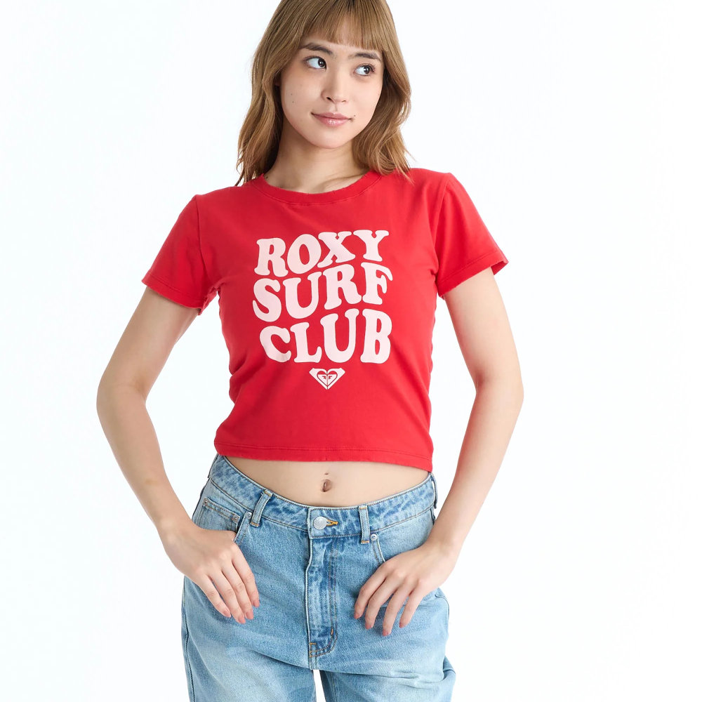 ロキシー Tシャツ 半袖 レディース ROXY WITH HEART TINY TEE RST261086-RED