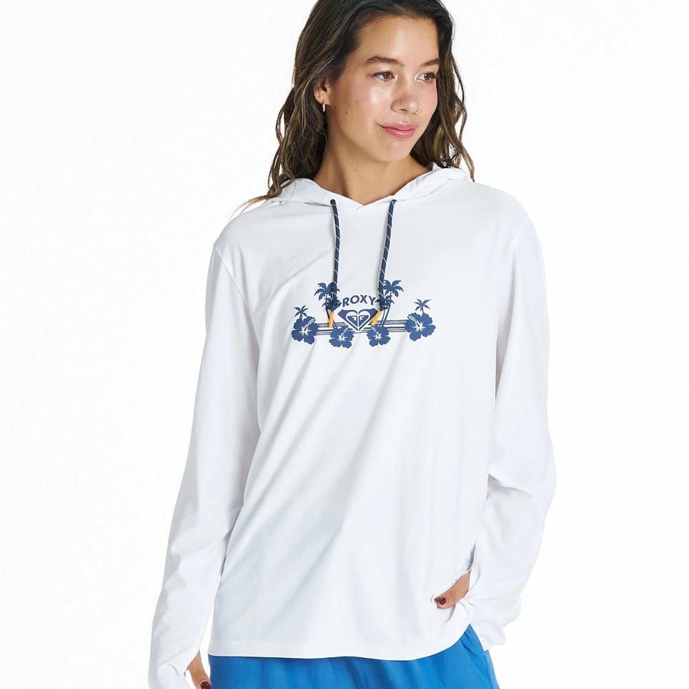 ロキシー ラッシュガード レディース プルオーバーパーカー DRYWELL PARKA RLY262013-WHT