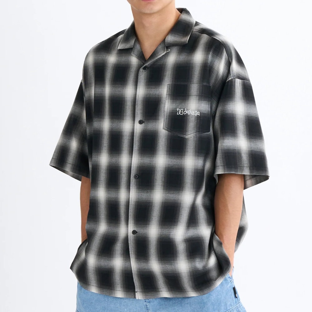 DC Shoes ディーシー シューズ 半袖シャツ メンズ 25 OMBRE CHECK SHIRT SS DSH252002-BKC