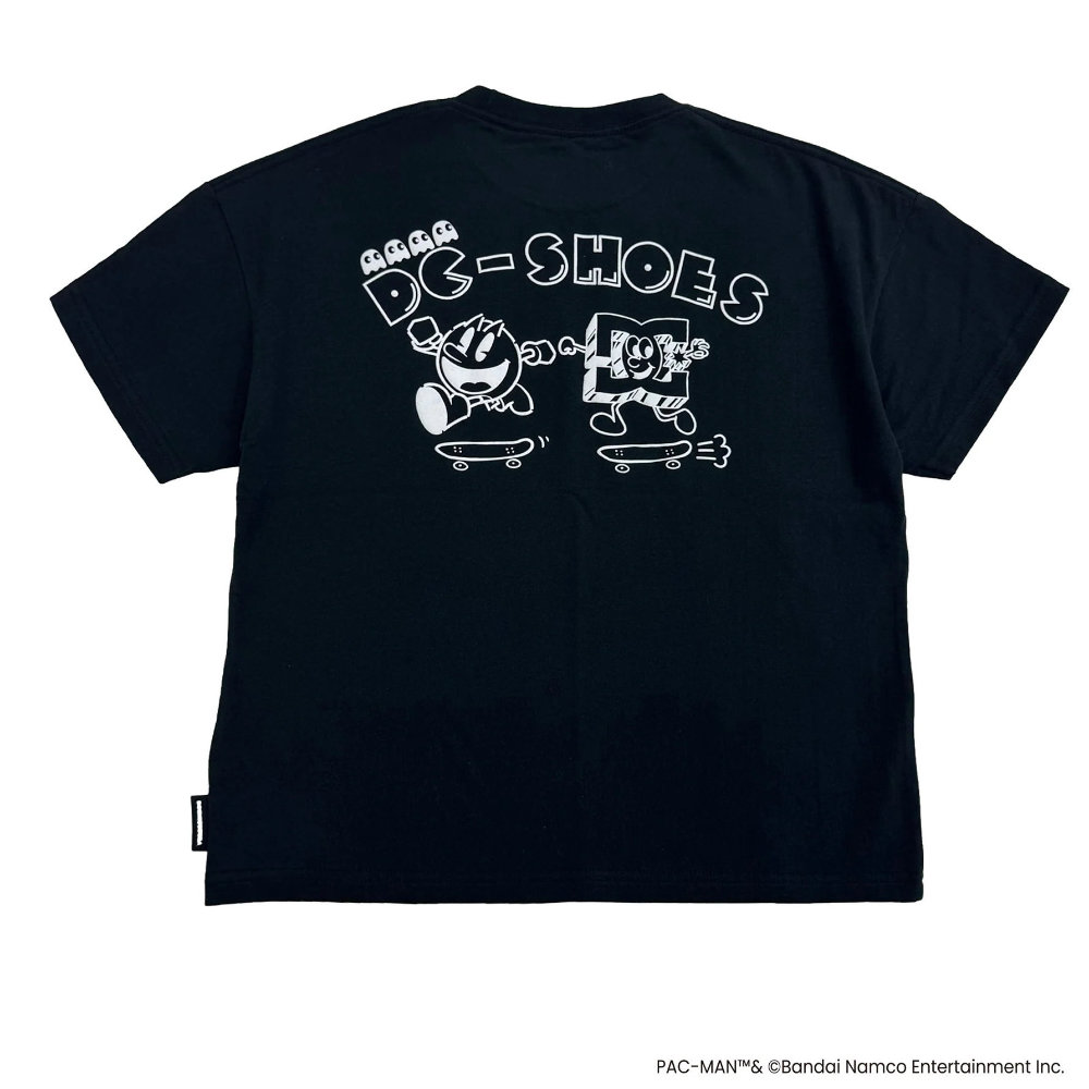 DC SHOES×PAC-MAN ディーシー シューズ 半袖Tシャツ キッズ ジュニア パックマンコラボ YST252519P-BLK